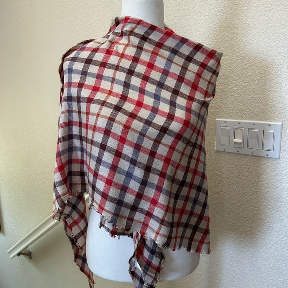 Maurices Tops - Maunces red/white/black plaid triangle scarf 100% viscose super soft